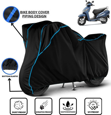 LE PRA Waterproof Two Wheeler Cover for Honda(Activa 125, Black, Blue)
