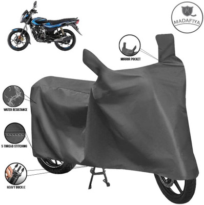 MADAFIYA Waterproof Two Wheeler Cover for Bajaj(Platina 110 H-Gear, Grey)