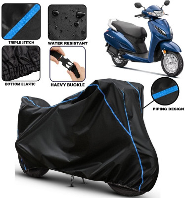 kerwa Two Wheeler Cover for Honda(Activa, Black, Blue)