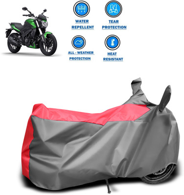 DeepShakshi AUTOMOTIVE Waterproof Two Wheeler Cover for Bajaj(Dominar, Red, Grey)