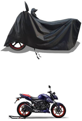 KEDIT Two Wheeler Cover for TVS(Apache RTR 160, Black)
