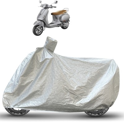 Caronix Waterproof Two Wheeler Cover for Vespa(Vespa VXL 125, Silver)