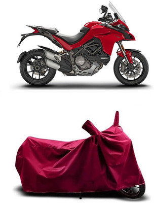 Coxtor Waterproof Two Wheeler Cover for Ducati(Multistrada 1260, Maroon)