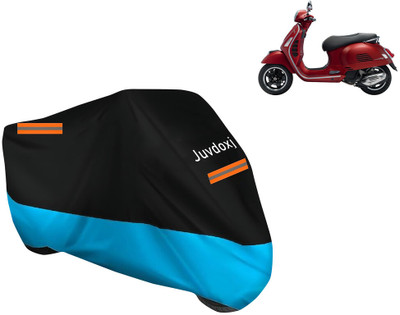 Juvdoxj Waterproof Two Wheeler Cover for Vespa(GTS Super 300 BS6, Blue)