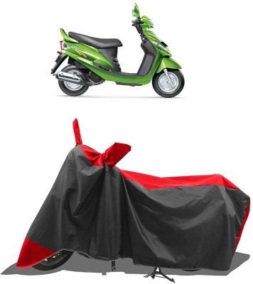 AutoGalaxy Waterproof Two Wheeler Cover for Mahindra(Red, Black)