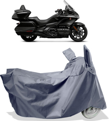 Amexride Two Wheeler Cover for Honda(Gold Wing, Grey)