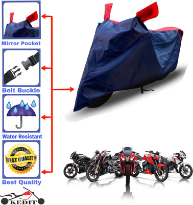 AASHTIK MART Two Wheeler Cover for TVS(Apache, Red, Blue)
