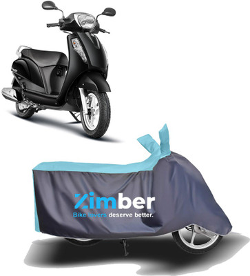 THE REAL ARV Two Wheeler Cover for Suzuki(Access 125, Blue, Grey)
