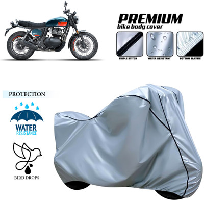 GOSHIV-car and bike accessories Waterproof Two Wheeler Cover for Royal Enfield(Silver)