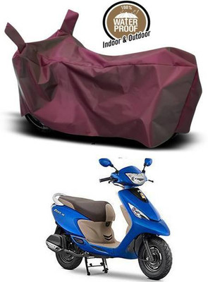 smwzxyu Waterproof Two Wheeler Cover for TVS(Scooty Zest 110, Maroon)