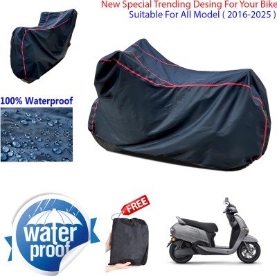 AUTOCAD Waterproof Two Wheeler Cover for TVS(iQube Electric, Black)