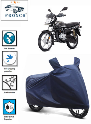FRONCH Waterproof Two Wheeler Cover for Bajaj(Platina 100 DTS-i, Blue)