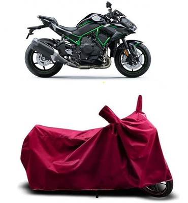 Coxtor Waterproof Two Wheeler Cover for Kawasaki(ZH2 BS6, Maroon)