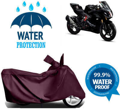 RTS COLLECTIONS Waterproof Two Wheeler Cover for TVS(Apache RTR 310 BS6, Maroon)