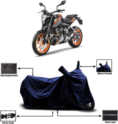KEDIT Two Wheeler Cover for KTM(125 Duke BS6, Blue)