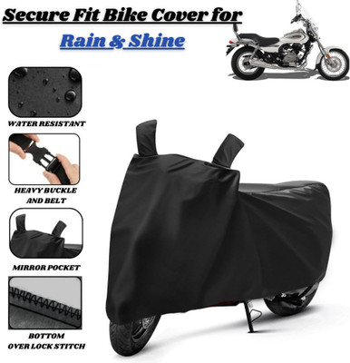 Delphinium Waterproof Two Wheeler Cover for Bajaj(Avenger 220 Cruise, Black)