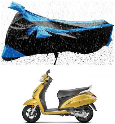 Ascension Two Wheeler Cover for Honda(Activa 6G, Black, Blue)