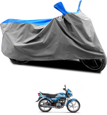 CODOKI Waterproof Two Wheeler Cover for Hero(HF Deluxe i3s, Grey, Blue)
