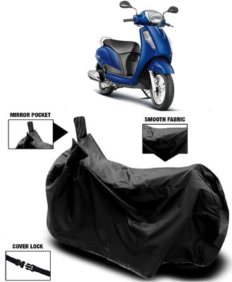 MMSSTAR Waterproof Two Wheeler Cover for Suzuki(Access, Black)