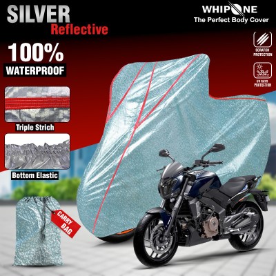 Whipone Waterproof Two Wheeler Cover for Bajaj(Dominar 400, Silver)