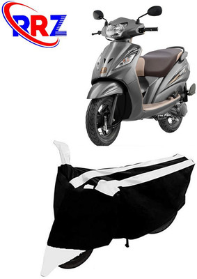 RRZ Waterproof Two Wheeler Cover for TVS(Wego, Black, White)