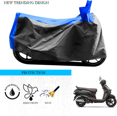 ANTHUB Waterproof Two Wheeler Cover for Suzuki(New Access 125, Grey, Blue)