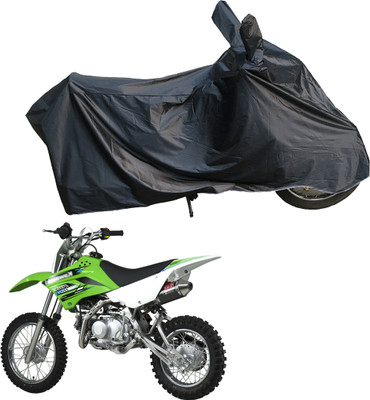 Motodreka Waterproof Two Wheeler Cover for Kawasaki(KLX 110, Black)