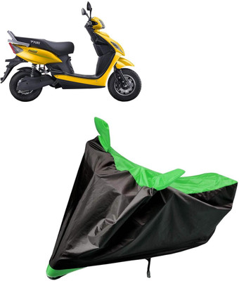 aksmit Two Wheeler Cover for PURE EV(Black, Green)