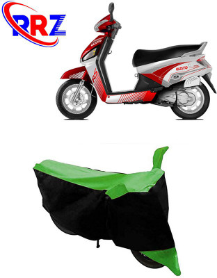 RRZ Waterproof Two Wheeler Cover for Mahindra(Gusto 125, Black, Green)