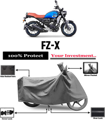 Amexride Two Wheeler Cover for Yamaha(FZ-X, Grey)
