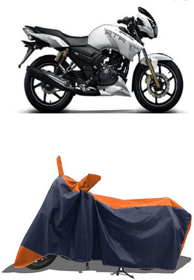 SUGASHRI Waterproof Two Wheeler Cover for TVS(Apache RTR 180, Orange, Blue)