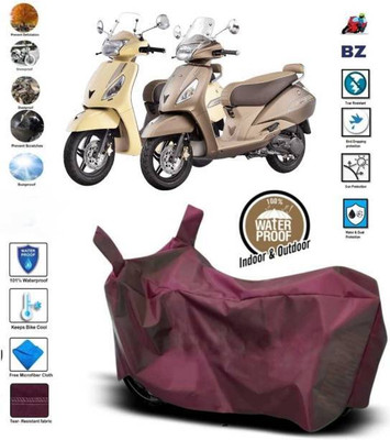 smwzxyu Two Wheeler Cover for TVS(Jupiter 125, Maroon)