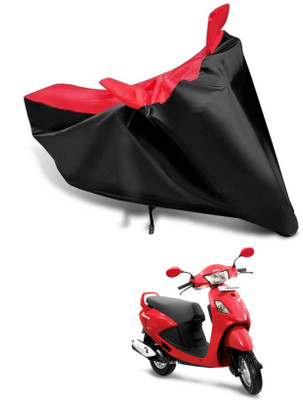 KEDIT Two Wheeler Cover for Hero(Pleasure Plus, Red, Black)