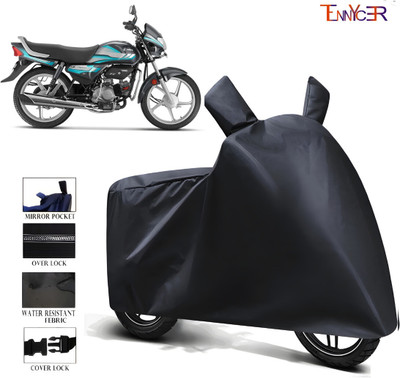 TENNYCER Waterproof Two Wheeler Cover for Hero(HF Deluxe, Black)