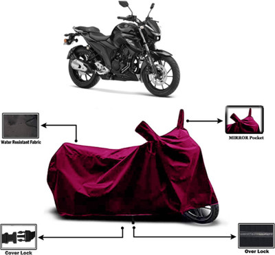 KEDIT Two Wheeler Cover for Yamaha(FZ-25, Maroon)