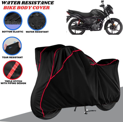SRP PRODUCT Waterproof Two Wheeler Cover for Hero(Glamour, Black, Red)