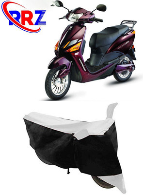 RRZ Waterproof Two Wheeler Cover for Hero Electric(Electric Optima Plus, Black, White)