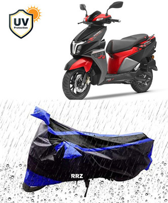 RRZ Waterproof Two Wheeler Cover for TVS(Ntorq 125, Black, Blue)