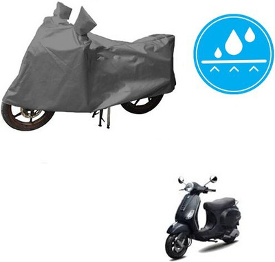 DeepShakshi AUTOMOTIVE Waterproof Two Wheeler Cover for Piaggio(Vespa LX, Grey)