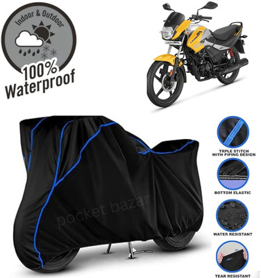 pocket bazar Waterproof Two Wheeler Cover for Hero(Passion Pro i3S, Black)