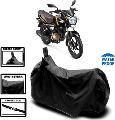 HWSXQAE Waterproof Two Wheeler Cover for Universal For Bike(Victor BS6, Black)