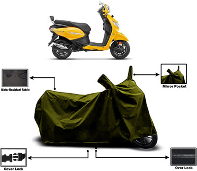 Amexride Two Wheeler Cover for Hero(Pleasure Plus, Green)