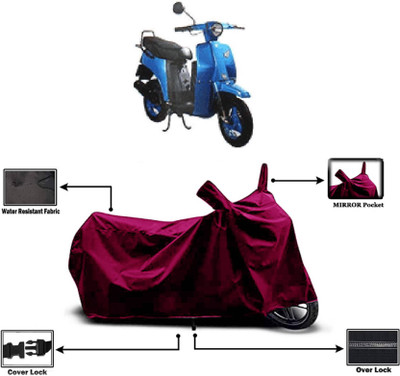 AASHTIK MART Two Wheeler Cover for Bajaj(Sunny, Maroon)