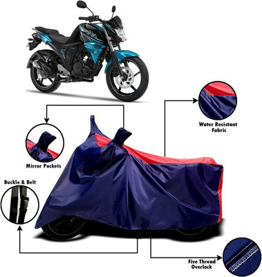 DeepShakshi AUTOMOTIVE Two Wheeler Cover for Yamaha(FZ-S, Red, Blue)