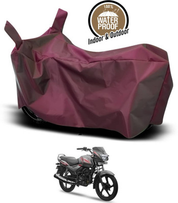 KEDIT Two Wheeler Cover for TVS(Star City Plus, Maroon)