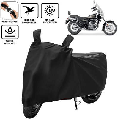 Amikan Waterproof Two Wheeler Cover for Bajaj(Avenger 220 Street, Black)