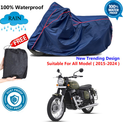 AUTOCAD Waterproof Two Wheeler Cover for JAWA(Forty Two, Blue, Red)