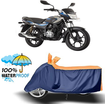 ROYAL AUTO MART Waterproof Two Wheeler Cover for Bajaj(Platina 100, Orange, Blue)