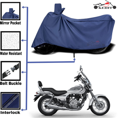 KEDIT Two Wheeler Cover for Bajaj(Avenger 400, Blue)