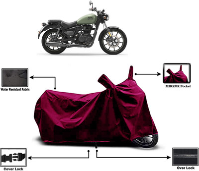 Amexride Two Wheeler Cover for Royal Enfield(Meteor, Maroon)